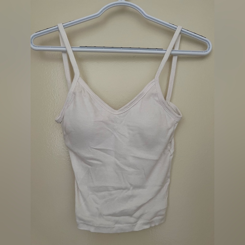 NWOT White Padded Low Back Cami Tank Top